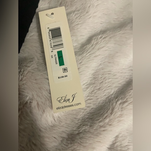 ELIZA J BLACK OFF THE SHOULDER LAYERED DRESS - Picture 4 of 5